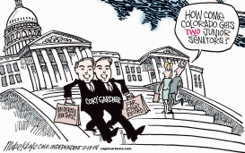 ADO'S JUNIOR SENATORS by Mike Keefe