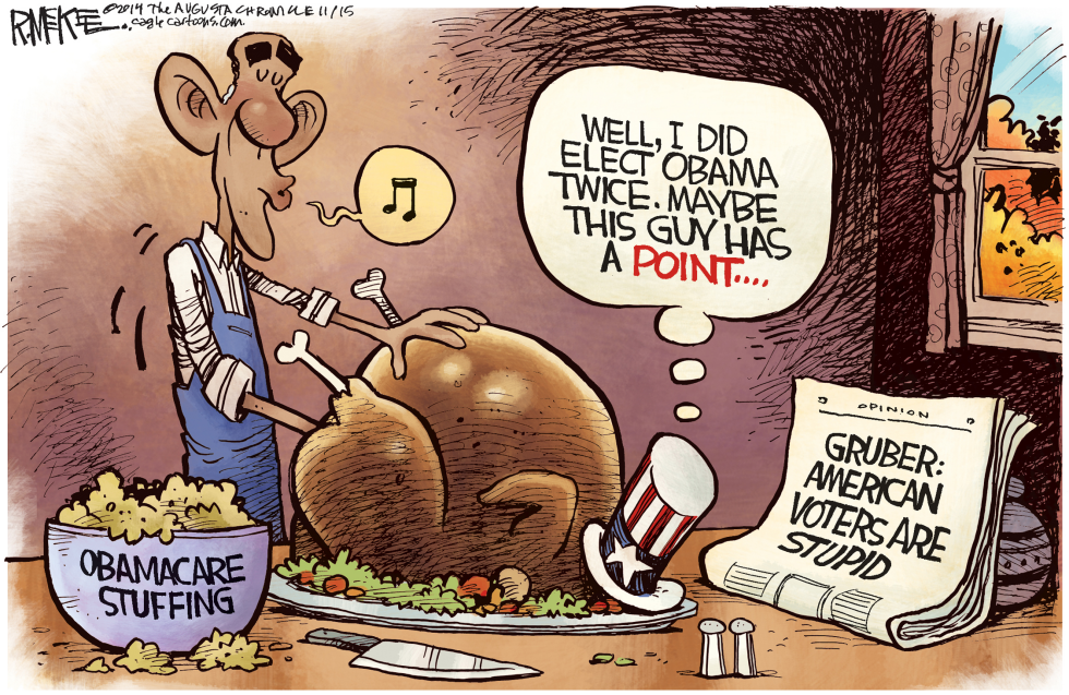  OBAMACARE STUFFING by Rick McKee