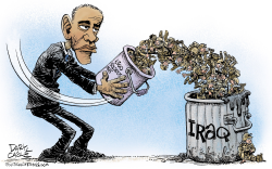 OBAMA ENVIA MAS SOLDADOS A IRAQ  by Daryl Cagle