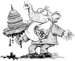 GOP FELIZ GANA-LAME CONGRESO by Daryl Cagle