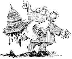 GOP FELIZ GANA-LAME CONGRESO by Daryl Cagle