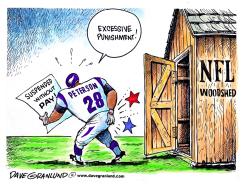 ADRIAN PETERSON SUSPENDED by Dave Granlund