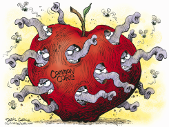 WORMS IN THE COMMON CORE by Daryl Cagle