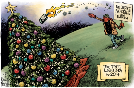 TREE LIGHTING 2014 by Rick McKee