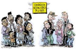 CONVERSACION NACIONAL ACERCA DE LA RAZA  by Daryl Cagle