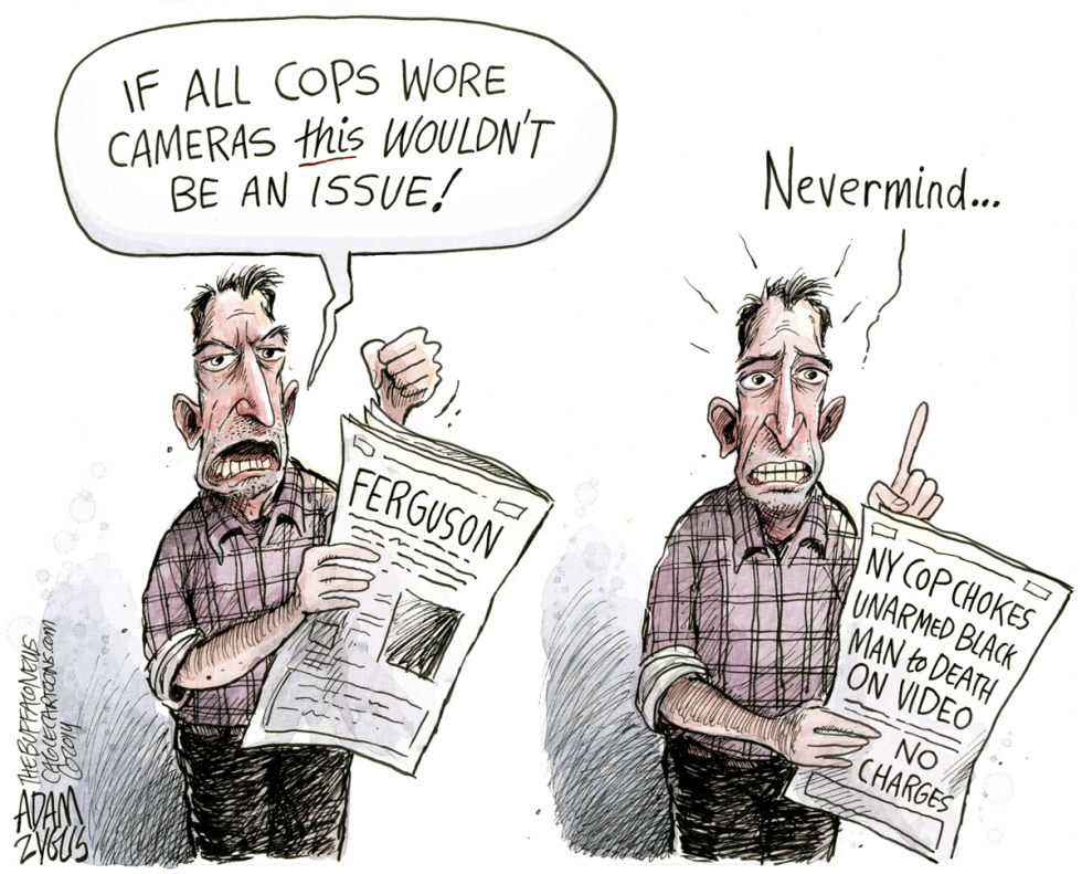  COPS AND CAMERAS by Adam Zyglis