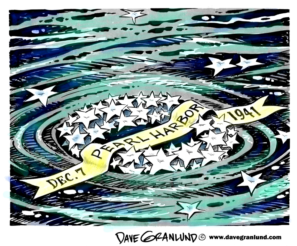  PEARL HARBOR WREATH by Dave Granlund