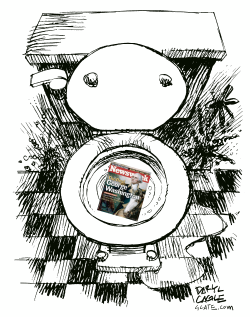 NEWSWEEK IN TOILET by Daryl Cagle