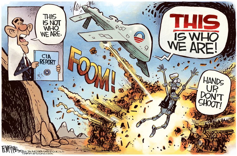  DRONES VS TORTURE by Rick McKee