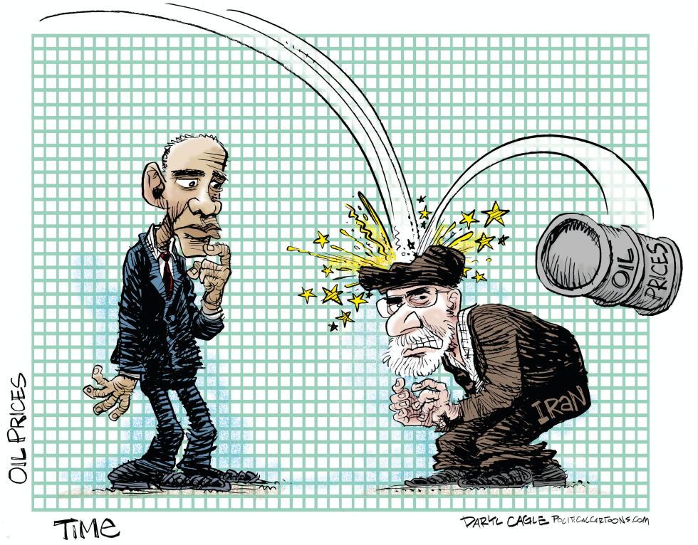  IRAN AND OIL PRICE DROP by Daryl Cagle