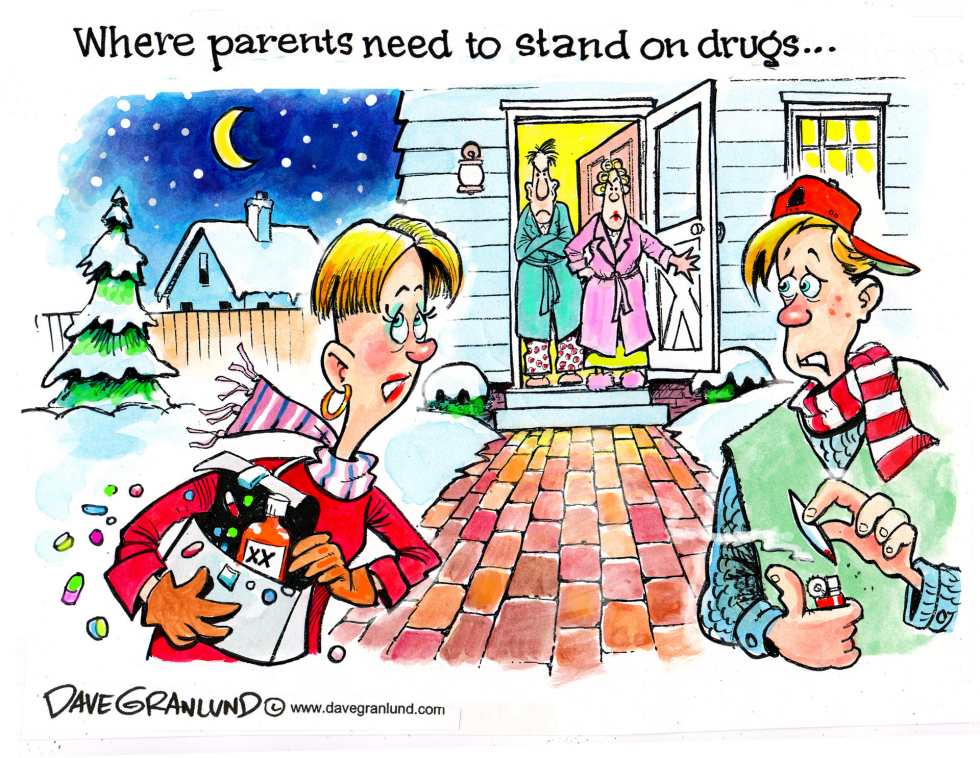  DRUG FREE HOMES by Dave Granlund