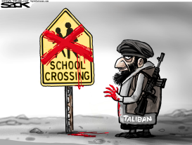 TALIBAN SCHOOL ATROCITY by Steve Sack