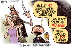 BOY WHO CRIED LONE WOLF by Rick McKee