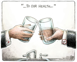 NY FRACKING BAN by Adam Zyglis