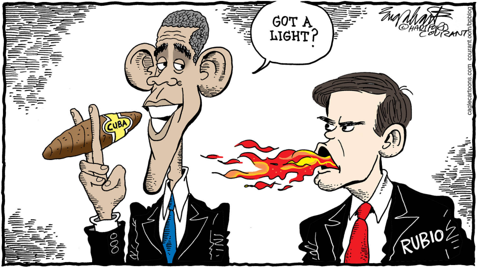  CUBA OBAMA RUBIO by Bob Englehart