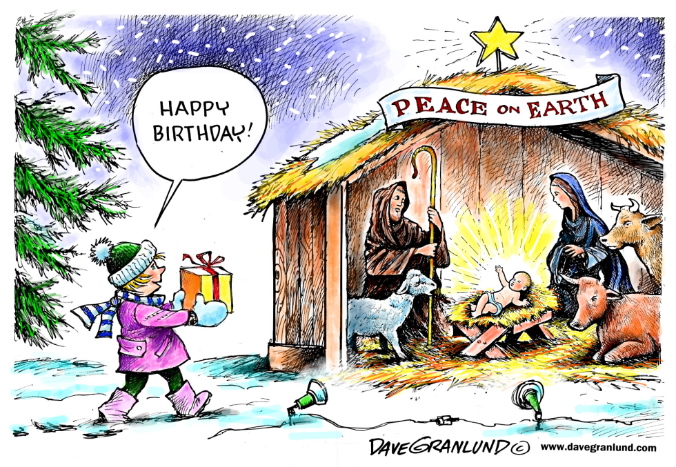  CHRISTMAS DAY CRECHE by Dave Granlund