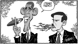 CUBA, OBAMA Y RUBIO by Bob Englehart