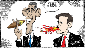 CUBA, OBAMA Y RUBIO  by Bob Englehart