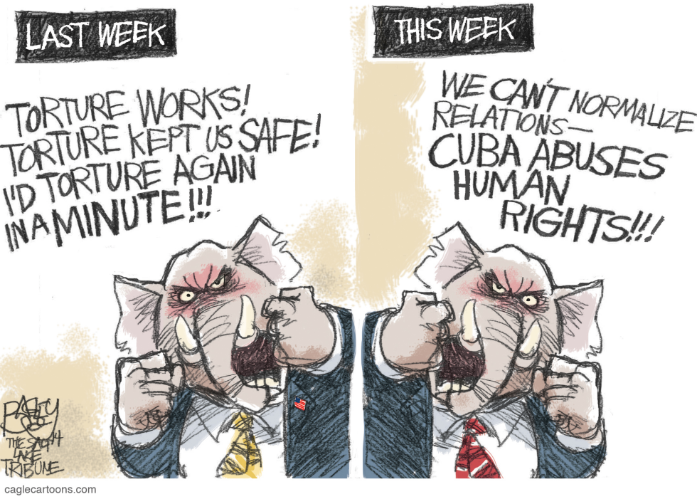  TORTURE AND CUBA by Pat Bagley