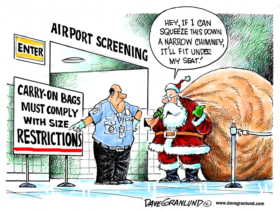  HOLIDAY CARRY-ON BAGS by Dave Granlund