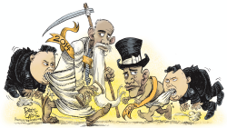 NEW YEAR OBAMA WITH NORTH KOREA by Daryl Cagle