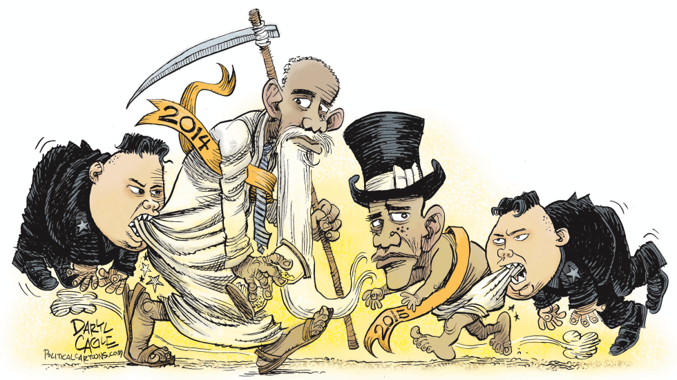  NEW YEAR OBAMA WITH NORTH KOREA by Daryl Cagle