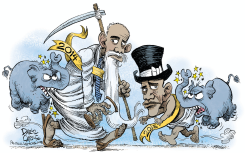 NEW YEAR OBAMA WITH REPUBLICANS by Daryl Cagle