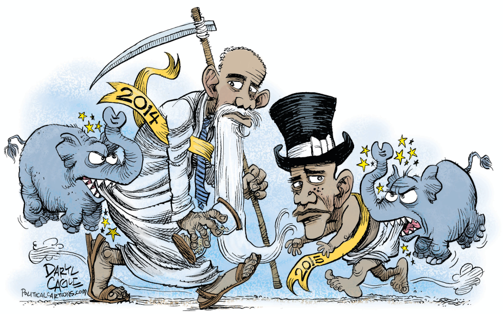  NEW YEAR OBAMA WITH REPUBLICANS by Daryl Cagle