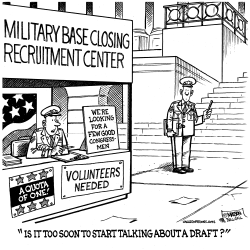 MILITARY BASE CLOSING RECRUITMENT CENTER by RJ Matson