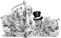 AñO NUEVO DE OBAMA CON REPUBLICANS by Daryl Cagle