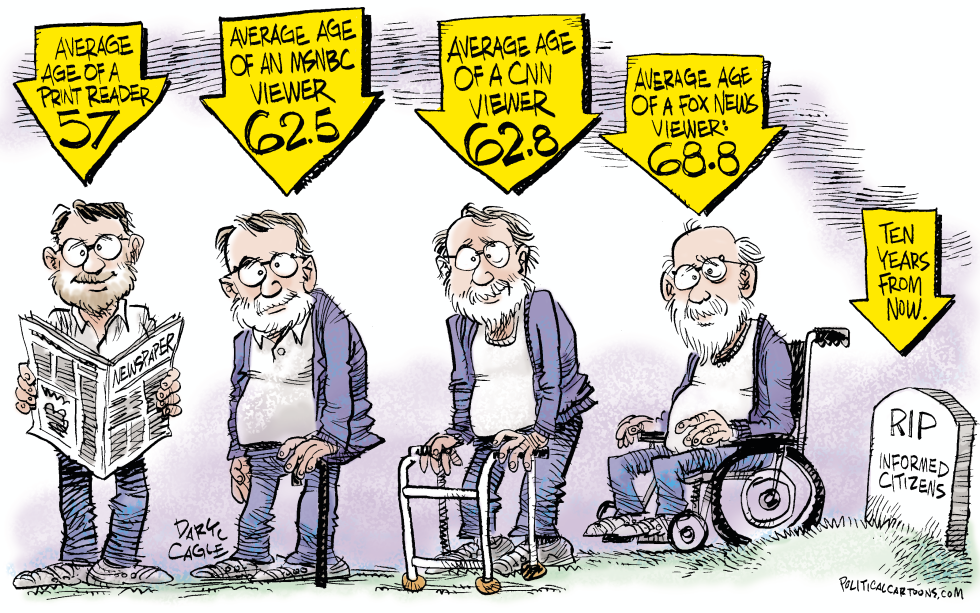  ELDERLY NEWS MEDIA AUDIENCE by Daryl Cagle