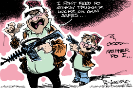 GUNS  by Milt Priggee