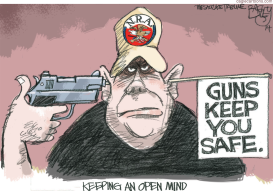 OPEN MIND ON GUNS by Pat Bagley