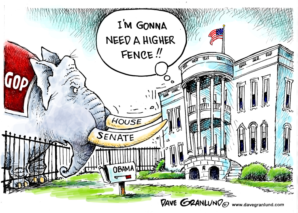  GOP VS OBAMA 2015 by Dave Granlund