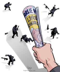 CHARLIE HEBDO STRIKES BACK by Hajo de Reijger