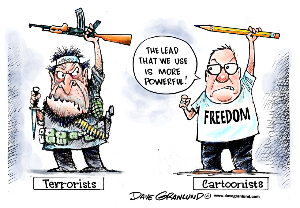  TERRORISTS VS CARTOONISTS by Dave Granlund