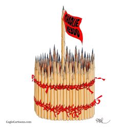 PENCIL-PALISADE CHARLIE HEBDO by Riber Hansson