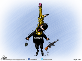 CHARLIE HEBDO ATTACK by Osama Hajjaj