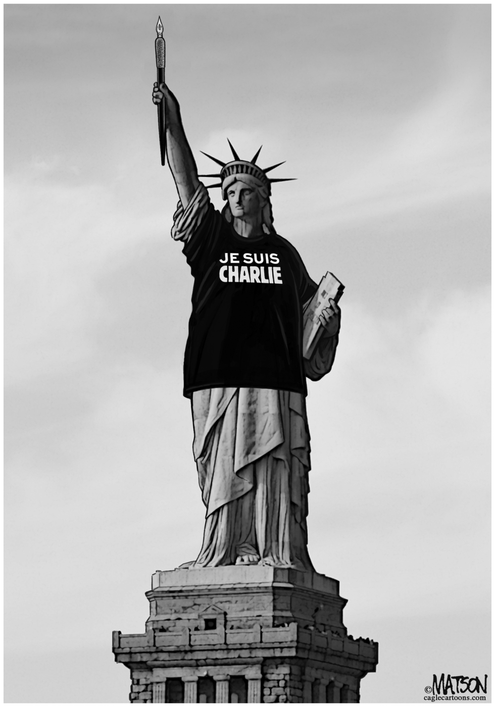  JE SUIS CHARLIE - VERTICAL by RJ Matson