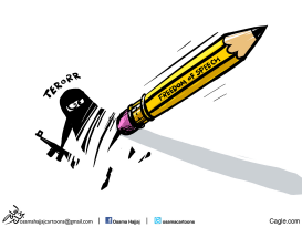 CHARLIE HEBDO TERROR ATTACK by Osama Hajjaj