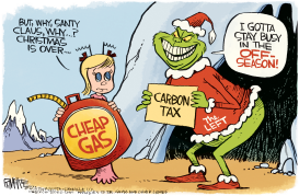 CARBON TAX GRINCH by Rick McKee