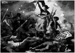 LIBERTY LEADING THE PEOPLE by RJ Matson