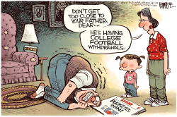 FOOTBALL WITHDRAWALS by Rick McKee