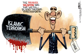 ISLAMIC TERRORISM SPADE by Rick McKee