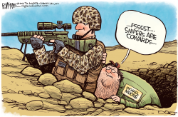 MICHAEL MOORE SNIPERS by Rick McKee