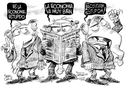 EL GOP Y LA ESTUPIDA BUENA ECONOMIA by Daryl Cagle