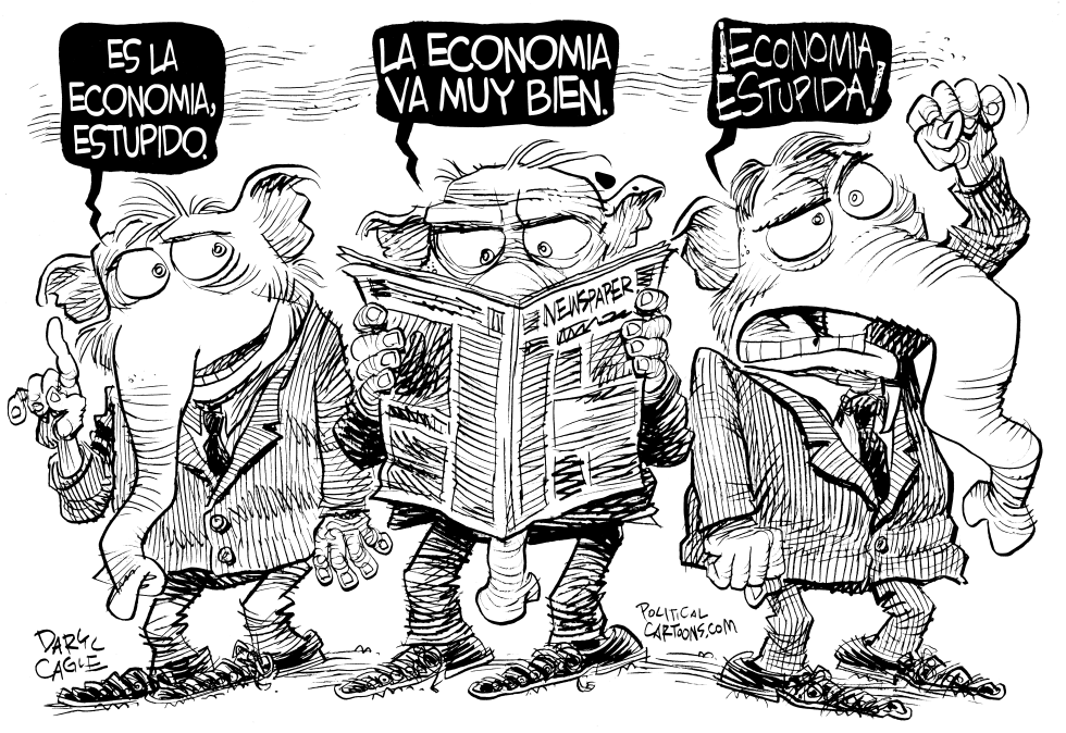  EL GOP Y LA ESTUPIDA BUENA ECONOMIA by Daryl Cagle