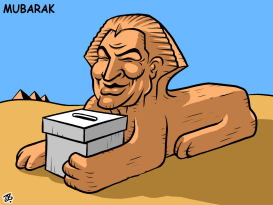 MUBARAK  THE ELECTIONS  by Emad Hajjaj