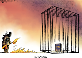 ISIS BOOK BURNING by Nate Beeler