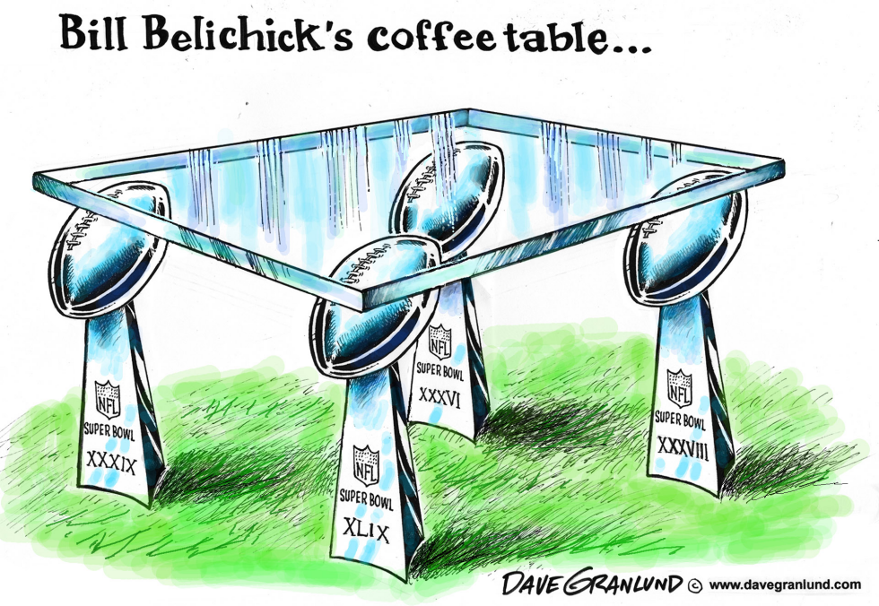  BELICHICK'S COFFEE TABLE by Dave Granlund